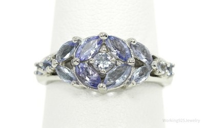 Vintage Designer STAUER Tansanit Sterlingsilber Ring - Größe 6,25