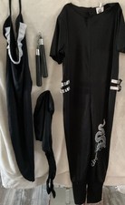 Black lightweight pullover Hooded Ninja Costume For Halloween