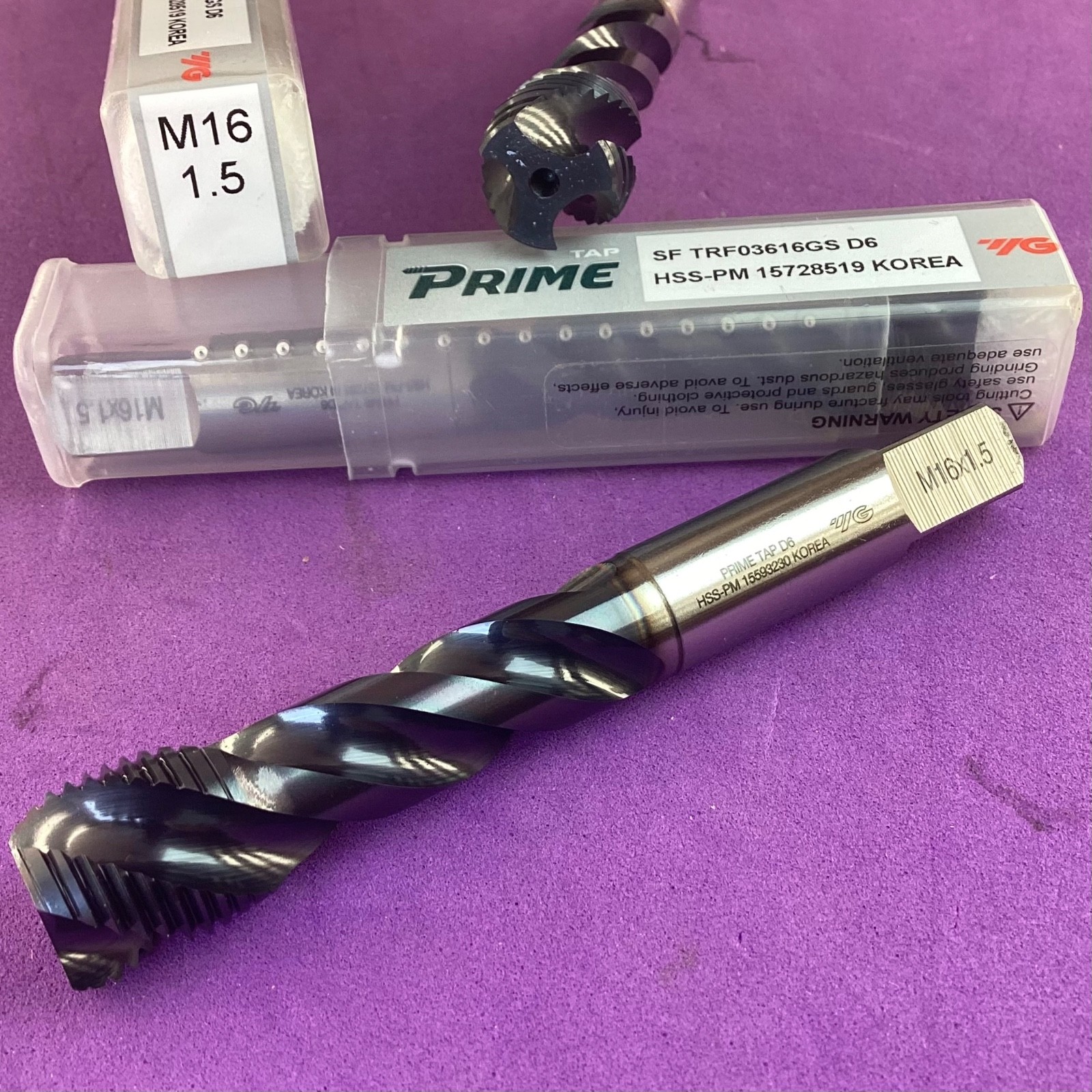 YG Prime M16 X 1.5 Spiral Flute D6 Modified Bottoming Tap HSS-PM🎯Machinist