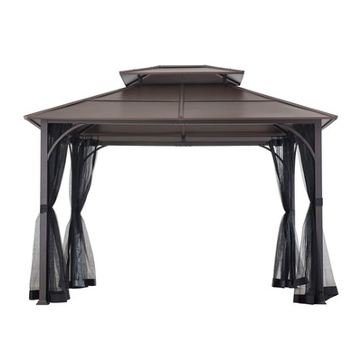 #ad Sunjoy Hardtop Gazebo 10x12ft. Outdoor Steel Frame with Ceiling Scratch amp; Dent $825.03