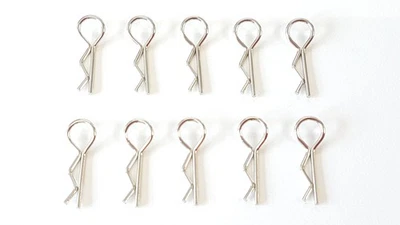 RACERS PARADISE KAROSSERIE SPLINTE KLAMMERN SILBER 24MM FÜR 1:10 & 1:12 - 10 STÜCK # RP0095