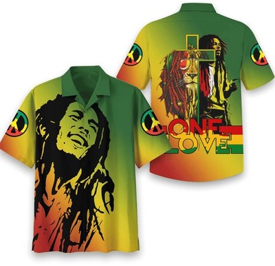 トップス BOB MARLEY / HAWAIIAN SHIRT Bob Marley and the Wailers performing One Love Hawaiian Shirt | eBay
