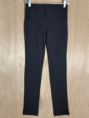 2B Clothing Black Low Rise Jeans Women s Size S Slim Fit Button Front