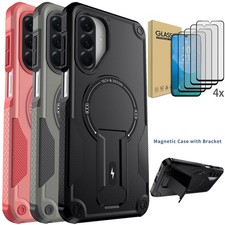 For Samsung Galaxy A17 5G Case Phone Cover w/Kickstand / Glass Screen Protector