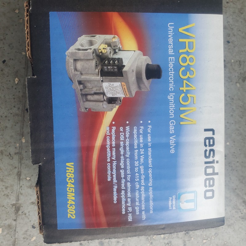 Standard Dual Direct Ignition/Intermittent Pilot Gas Valve, VR8345M4302