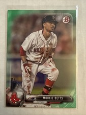 2017 Bowman Baseball Mookie Betts Green Parallel # /99 Boston Red Sox