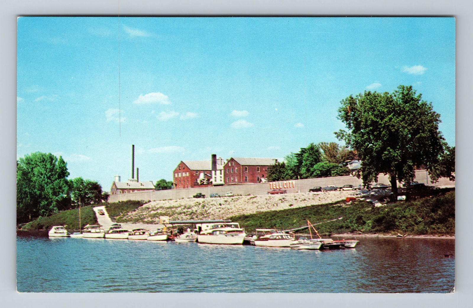 Tell City IN-Indiana Tell City Boat Dock Vintage Postcard