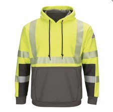 NEW WITH TAGS Bulwark Hi-Vis FR Lined Pullover Hooded Sweatshirt Mens XXL 2XL