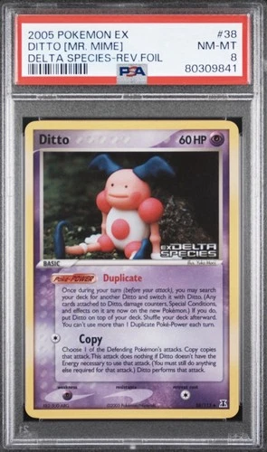 2005 Pokemon EX Delta Species Ditto [Mr. Mime] Reverse Holo 38/113 PSA 8 LOW POP