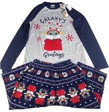 Disney Star Wars Mandalorian Big Kids Size XS 2 Piece Sleepwear Set Pajamas NWT