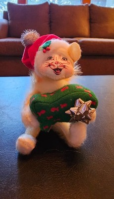 Annalee 4'' Fishy Gift Tabby Kitty Cat 2013 - 750713