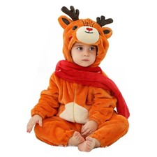 Baby Reindeer Costume Romper Toddler Outfit Halloween Dress Up 6-12 Months