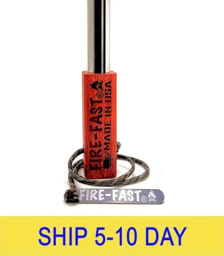 Fire-Fast Trekker. Best Emergency Waterproof Survival Fire Starter. Magnesium an