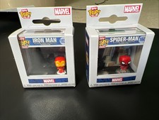 Funko Bitty Pop! Minifigura de lujo (lote de 2) #160 Marvel Spider-Man + Iron Man