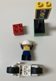 Lego Duplo Motorcycle Police 5679  7 Pcs Incomplete set   Policeman Motorcycle
