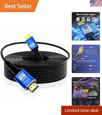 100ft Fiber Optic HDMI Cable 18Gbps 4K 60Hz 4:4:4 Unidirectional Active HDMI 2