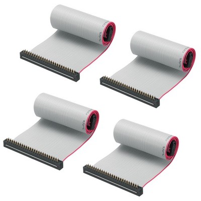 IDC Wire Flat Ribbon Cable FC/FD Connector A-type 50Pins 0.3Meters Long, 4pcs