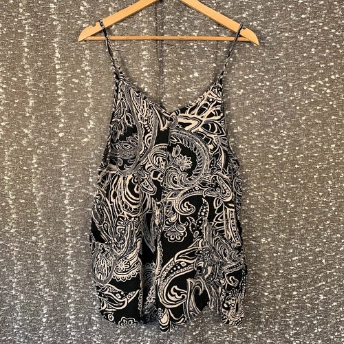 Les Soeurs Paisley Print Strappy Shorts Romper Boho Artsy Womens
