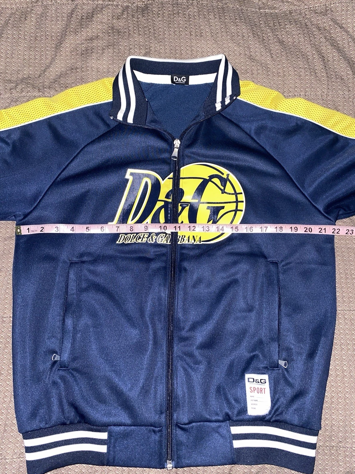 D&G Dolce & Gabbana Vintage Track Jacket Basketball Size L Authentic image 10