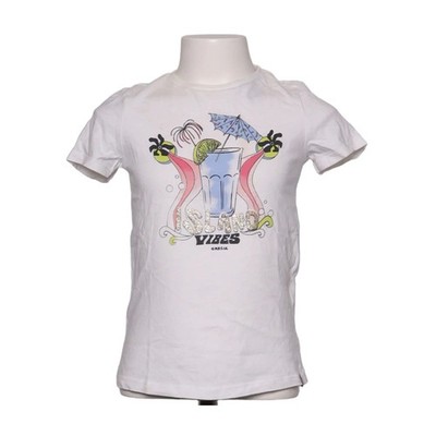 Garcia, T-shirt, Größe: 116/122, Weiß/Mehrfarbig, Baumwolle, Print, Mädchen #hfP