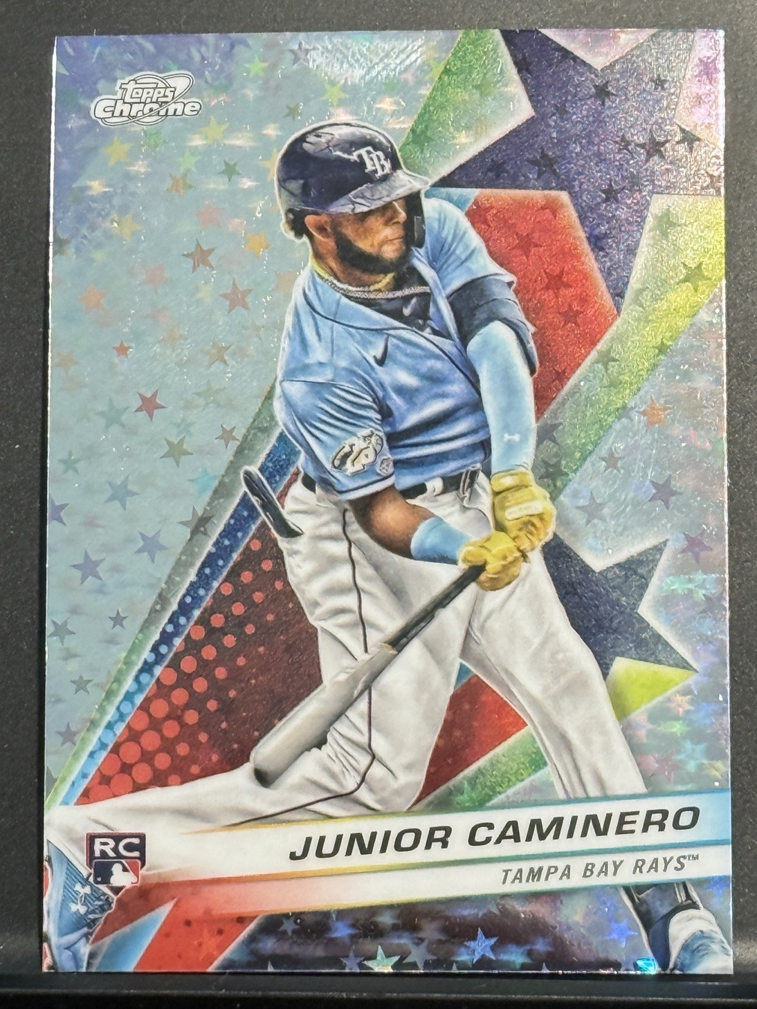 2024 Topps Cosmic Chrome Junior Caminero Starfractor RC SSP CASE HIT ROOKIE
