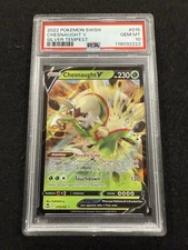 Pokemon Chesnaught V 015/195 from Silver Tempest in a PSA 10 !!