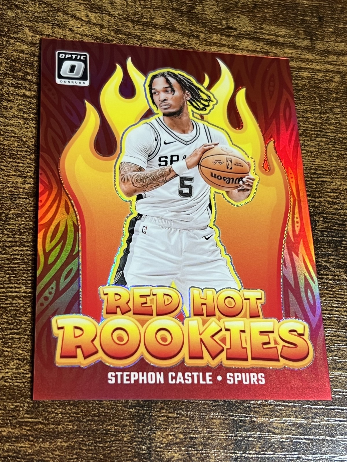 STEPHON CASTLE 2024 Donruss Optic #13 Red Hot Rookies Red Holo /99