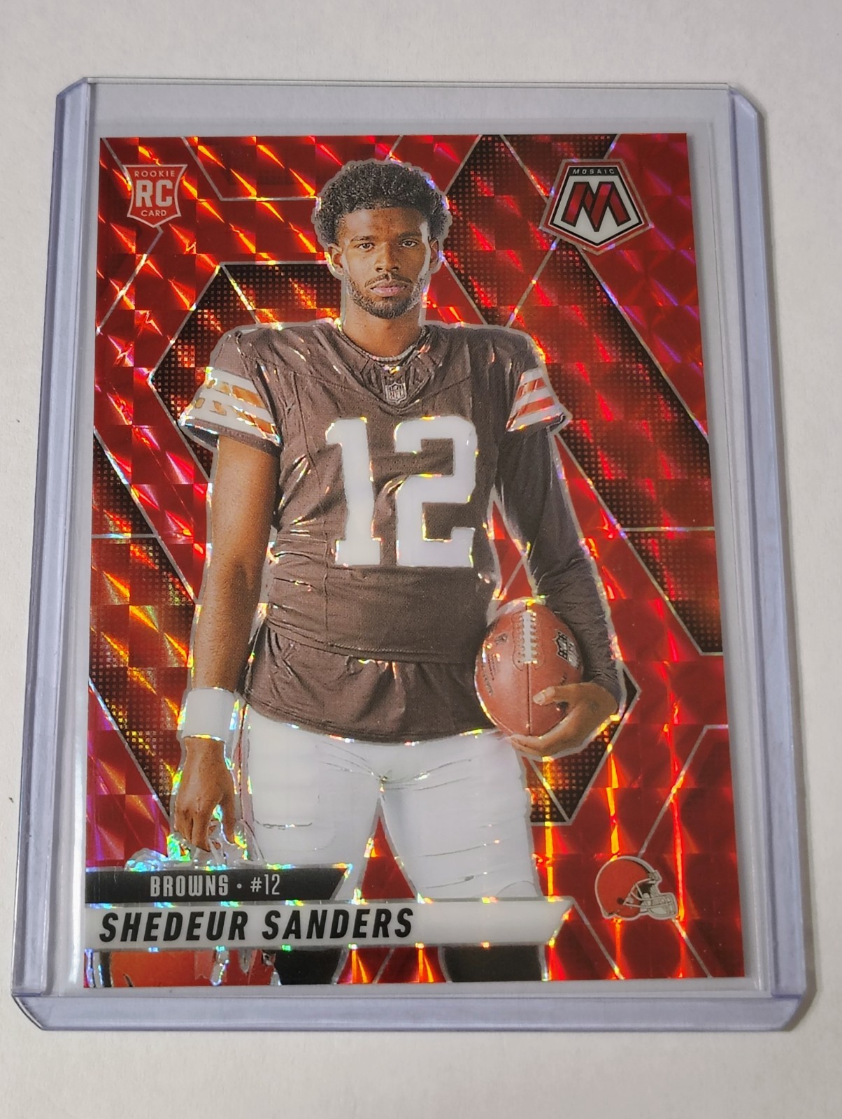 2025 Mosaic Shedeur Sanders Rookie Variation RC Red Prizm #290 Browns