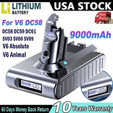 21.6V 9.5Ah Battery For Dyson V6 SV04 DC58 DC59 DC61 DC62 DC72 DC74 Battery NEW