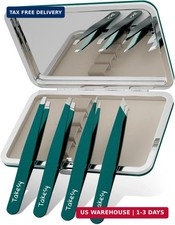 Upgraded Sharp Precision Tweezers for Facial Hair  Chin Hair, Slanted Design fo