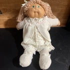 VTG CABBAGE PATCH KIDS Girl Doll Long Brown Hair Pigtails Green Eyes 1985