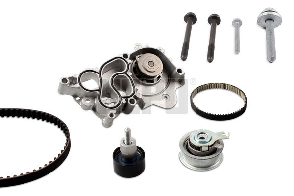 Wasserpumpe Plus Zahnriemensatz Hepu PK06740 FÜR Seat Skoda VW KÜHlmittelpumpe-image