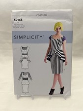 New Simplicity S9165 Lady Beetlejuice Peplum Dress Costume Sewing Pattern 6-14