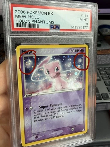 🌀2006 POKEMON EX HOLON PHANTOMS #111 MEW-HOLO PSA 9 Double Swirl?🌀 New Cert