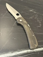 Early Spyderco Seki City Japan WAYNE GODDARD Lock Back Knife G-2 See Photos