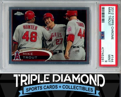 2012 Topps Chrome #144 Mike Trout LA Angels PSA 9 Mint H476