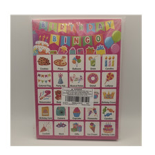 Birthday Bingo Party Game for Kids, Pink, 24 Players, Birthday  Occasions Theme