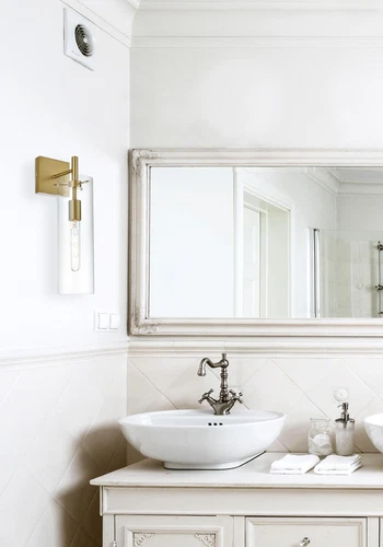 Living District Savant 4.5" Wall Sconce Clear Shade In Satin Gold - Picture 2 of 8