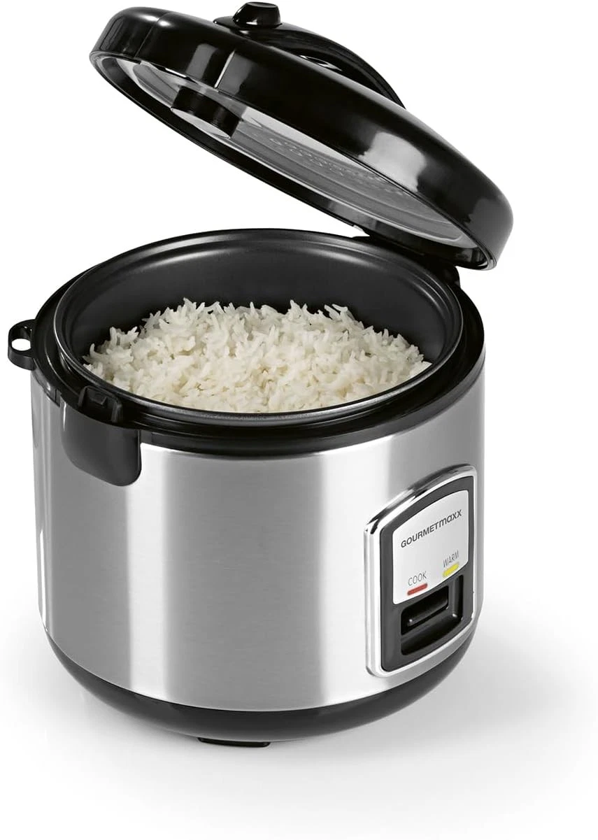 SILVERCREST Rice Cooker 1 L Silver with Steam Function 400W Non-Stick HG13628-BS
