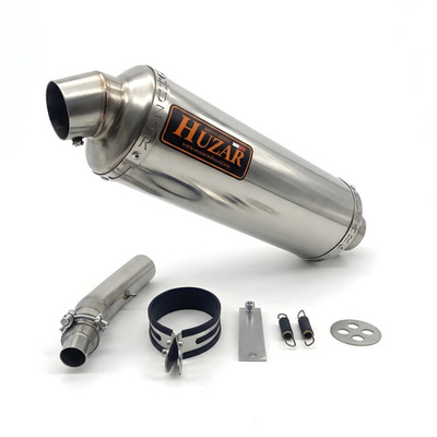 Honda Cbr 125 R Complete exhaust system with 40 cm polished oval muffler