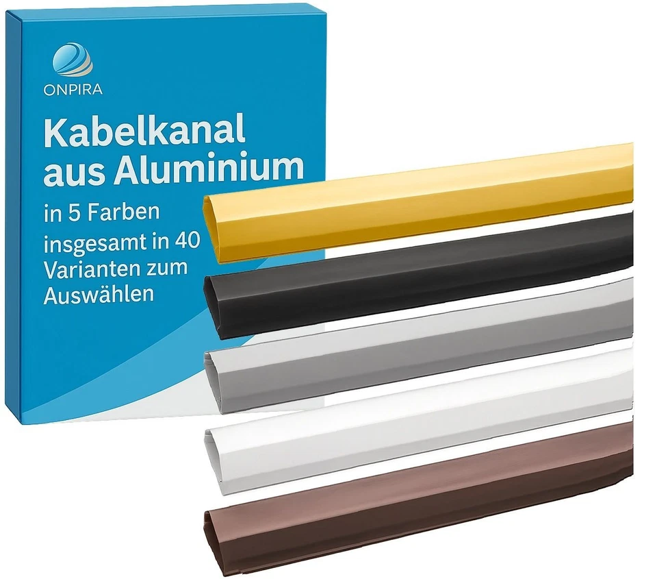 Design Aluminium Kabel Kanal Kabelabdeckung Abdeckung Alu Kabelschacht - Bild 2 von 4