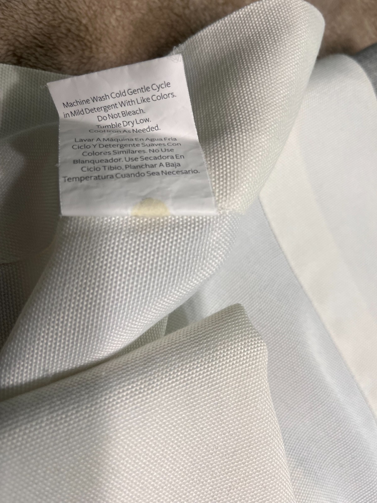 Mainstays-Curtain Panels Set of 2 Gray/ White Stripe approx. 38 x 84 each panel