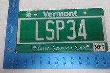 Vermont VT License Plate Tag Vanity 1991 91 Initials L S P 3 4 LSP34 #1