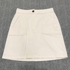 Ann Taylor Skirt Womens 8 Beige Knee Length Career A Line Casual Ladies Stretch