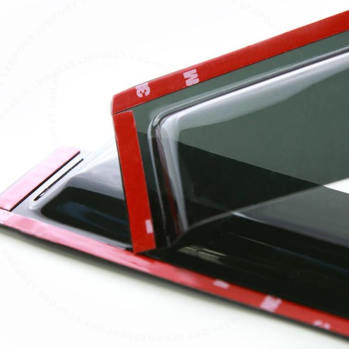 Window Visor Rain Guards Dark Smoke 4Pce for 06-08 DODGE RAM 1500 with Mega Cab - Picture 7 of 12
