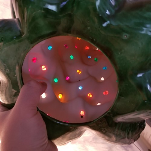 Vintage 19" Keramik beleuchteter Weihnachtsbaum mit Glühbirnen, Tauben und Stern - Bild 9 von 12