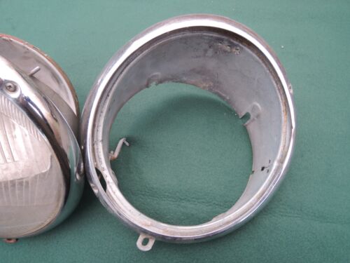 PORSCHE 356 Used HEADLIGHT with TRIM RINGS and BOSCH GLASS LENS - Picture 10 of 17