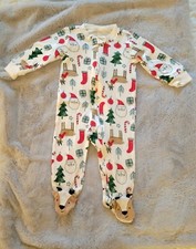 Carter's Christmas 9 month Baby Sleeper One Piece Outfit Reindeer Feet.