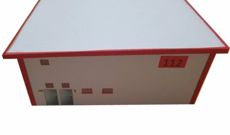 HO/1:87 Feuerwehr Erweiterung Anbau für Feuerwache Kartonmodellbausatz - Bild 3 von 4