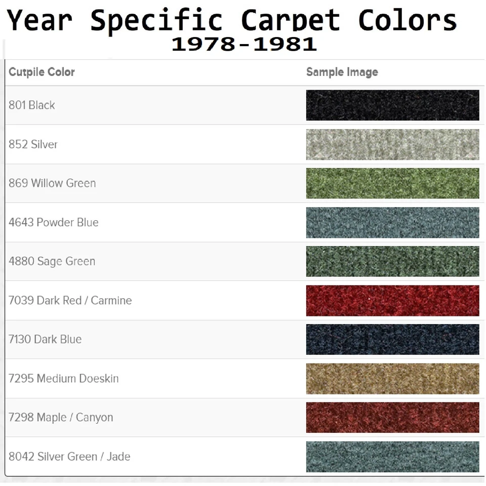 Alfombrillas Cutpile ACC 1978-1983 Chevrolet Malibu logotipo personalizado 4 piezas Foto 4 de 4